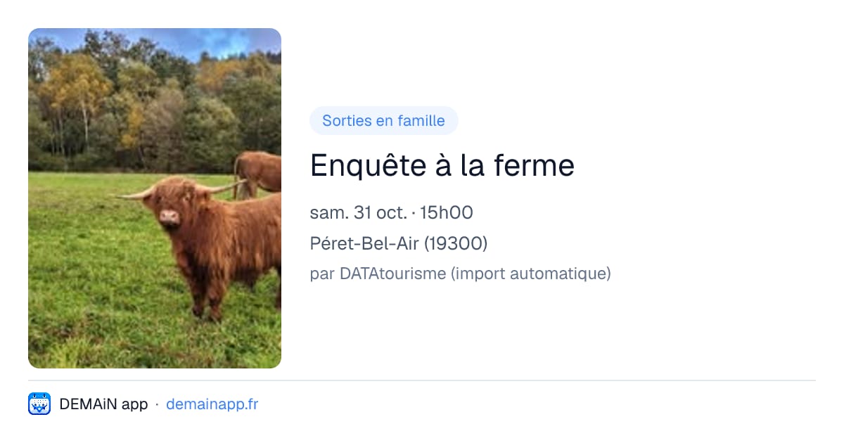 Enquête à la ferme — Péret-Bel-Air