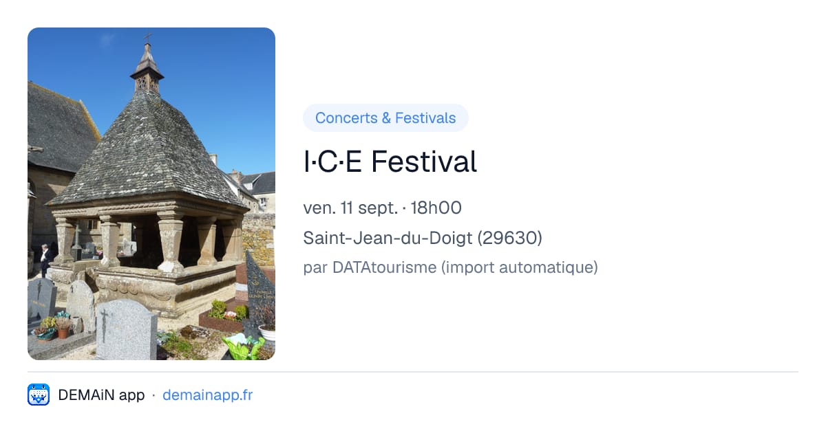I·C·E Festival — Saint-Jean-du-Doigt