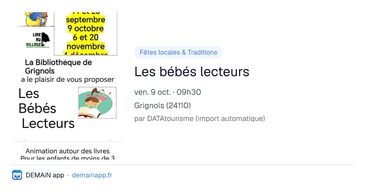 Les bébés lecteurs — Grignols