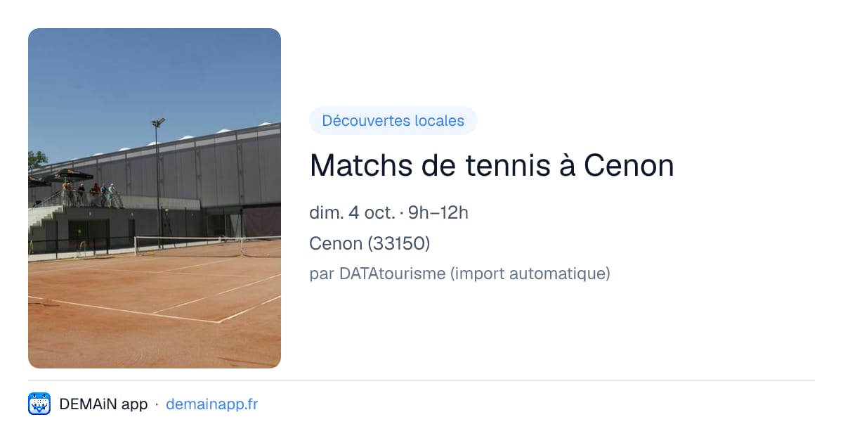 Matchs de tennis à Cenon — Cenon