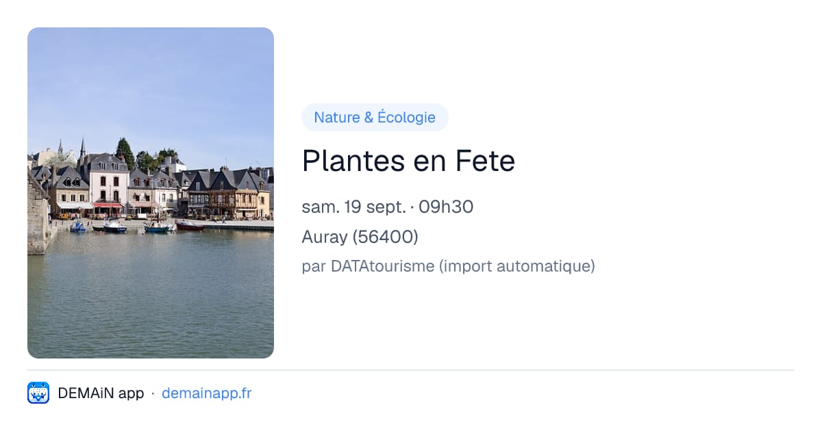 Plantes en Fete — Auray