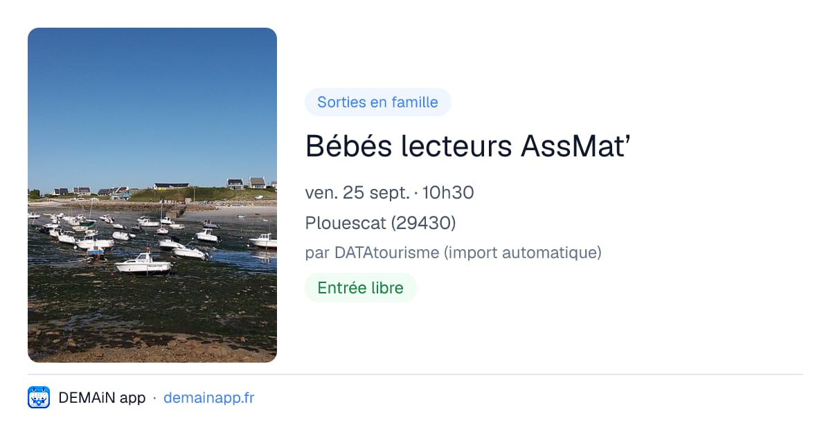 Bébés lecteurs AssMat’ — Plouescat