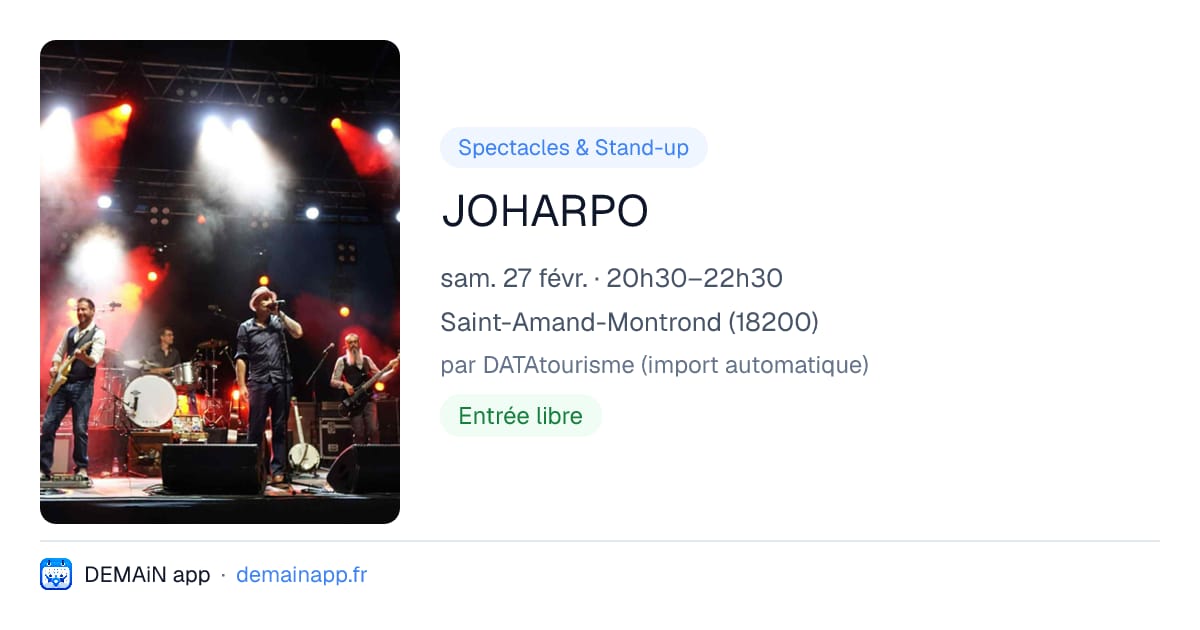 JOHARPO — Saint-Amand-Montrond