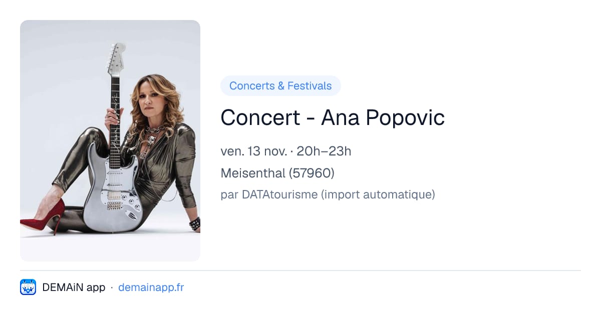 Concert - Ana Popovic — Meisenthal
