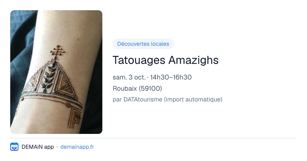 Tatouages Amazighs — Roubaix
