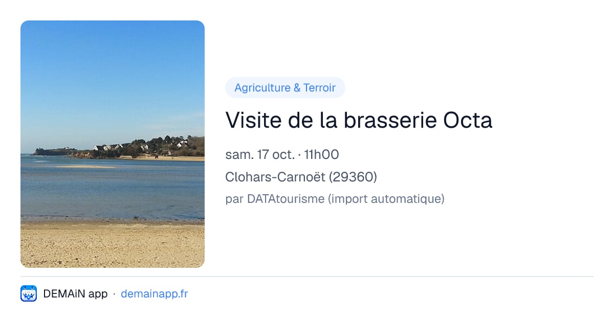 Visite de la brasserie Octa — Clohars-Carnoët