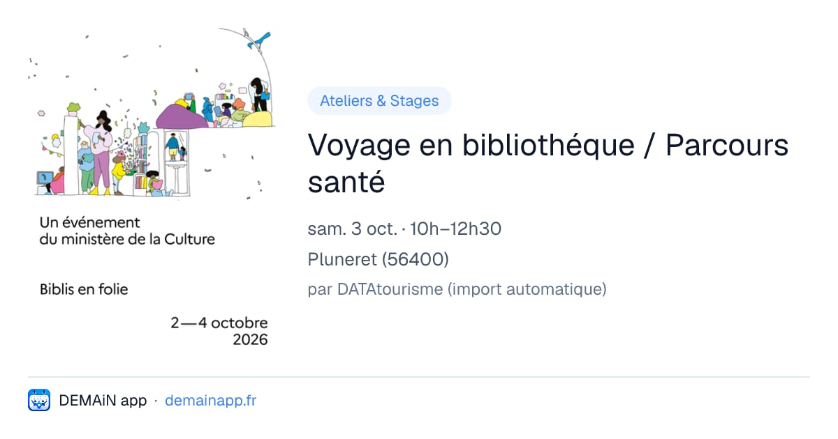 Voyage en bibliothéque / Parcours santé — Pluneret