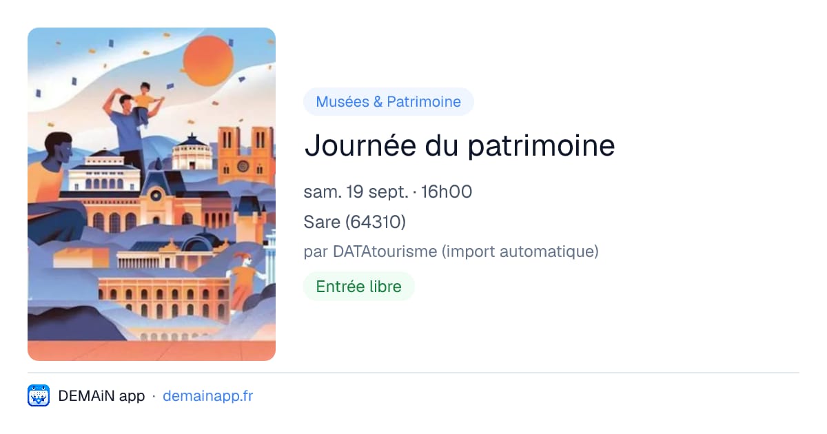 Journée du patrimoine — Sare