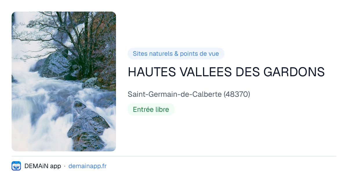 HAUTES VALLEES DES GARDONS — Saint-Germain-de-Calberte