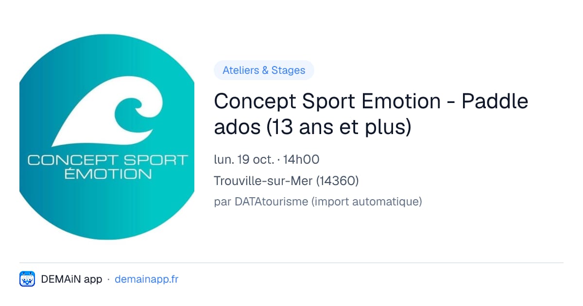 Concept Sport Emotion - Paddle ados (13 ans et plus) — Trouville-sur-Mer