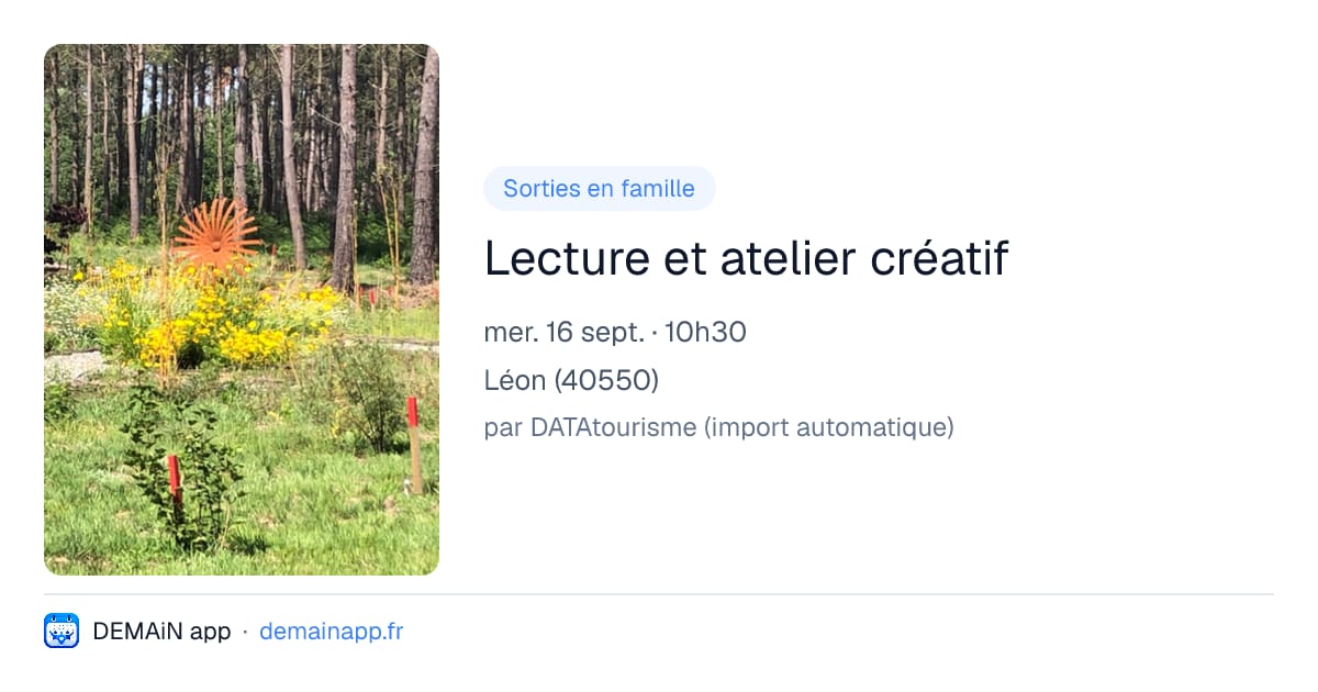 Lecture et atelier créatif — Léon