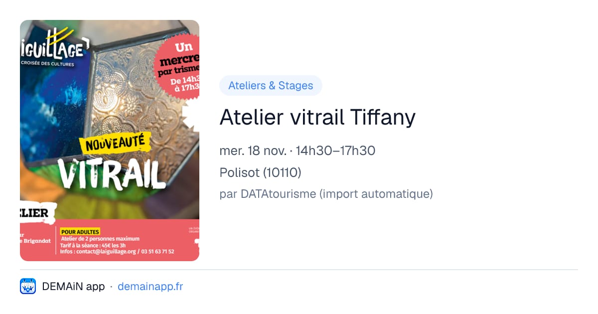 Atelier vitrail Tiffany — Polisot