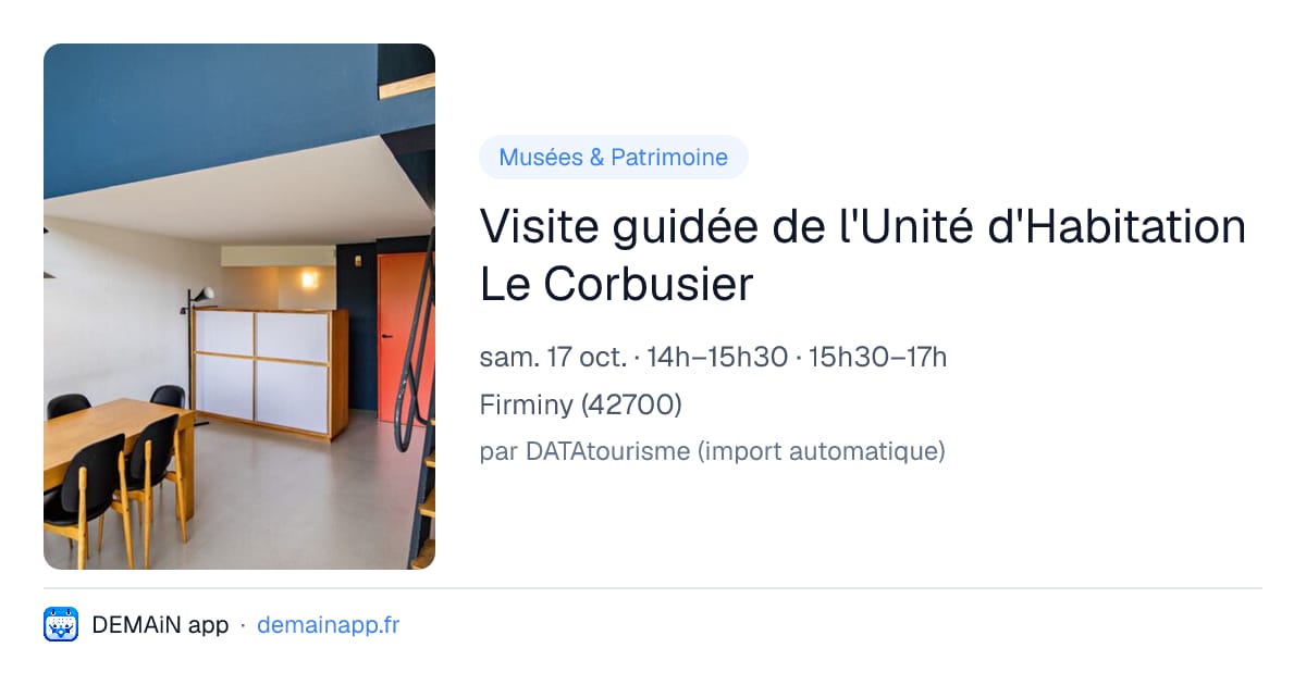Visite guidée de l'Unité d'Habitation Le Corbusier — Firminy