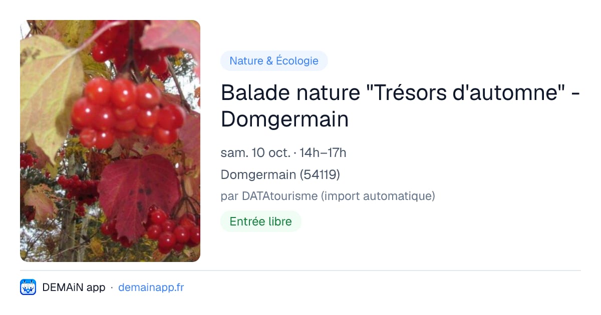Balade nature "Trésors d'automne" - Domgermain — Domgermain