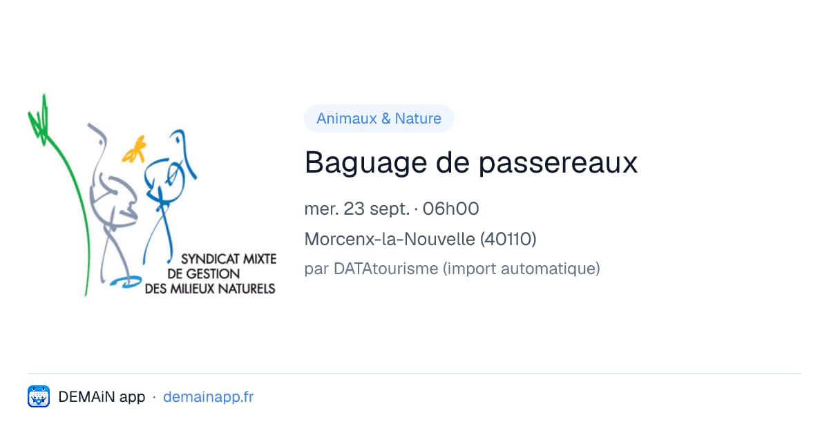 Baguage de passereaux — Morcenx-la-Nouvelle