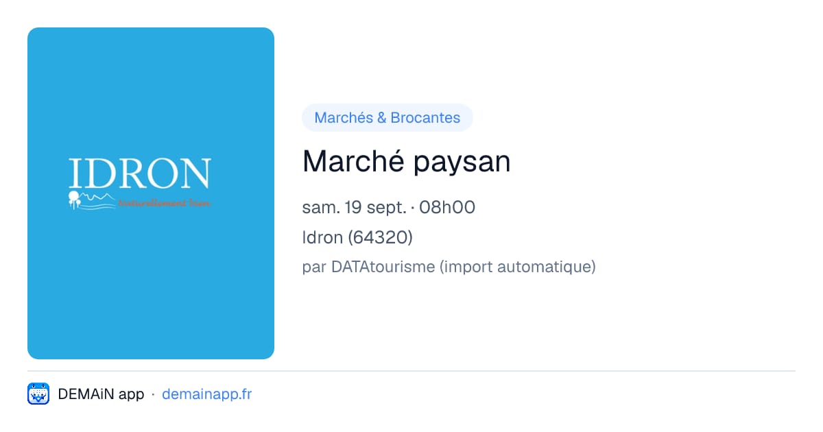 Marché paysan — Idron