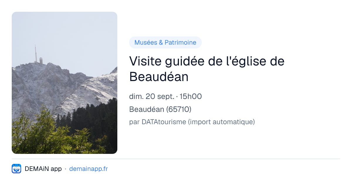 Visite guidée de l'église de Beaudéan — Beaudéan
