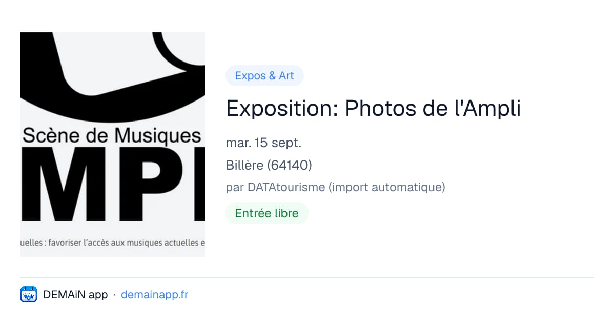 Exposition: Photos de l'Ampli — Billère
