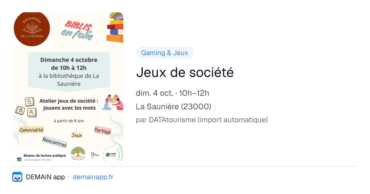 Jeux de société — La Saunière