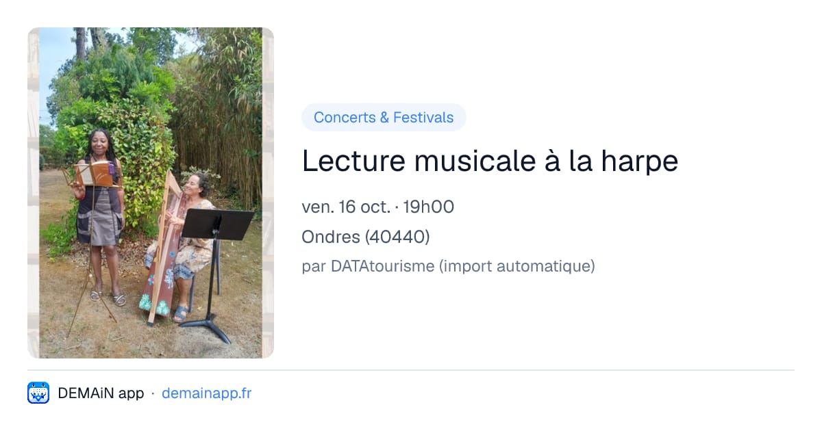 Lecture musicale à la harpe — Ondres