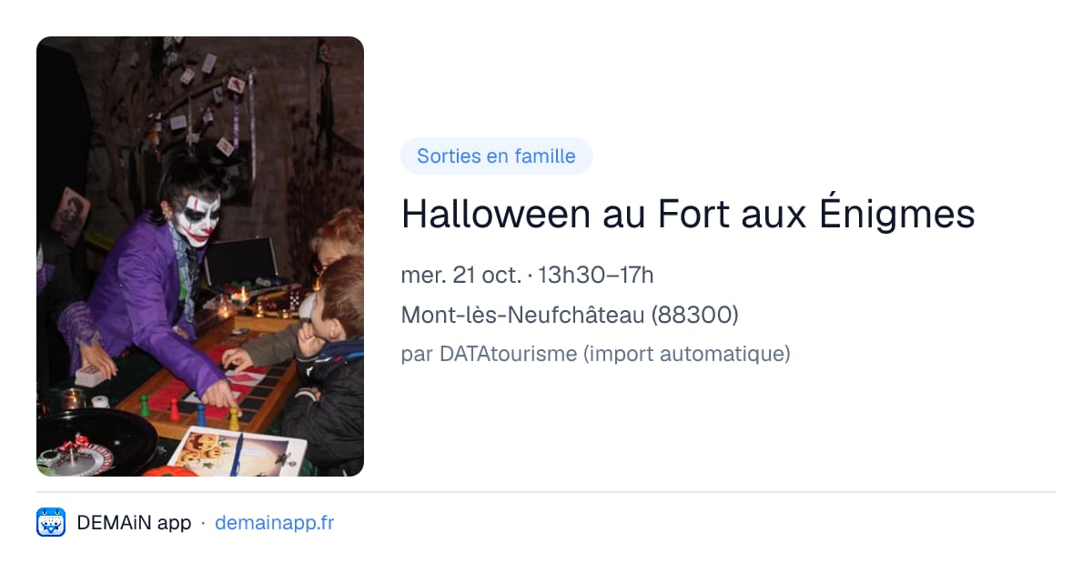 Halloween au Fort aux Énigmes — Mont-lès-Neufchâteau