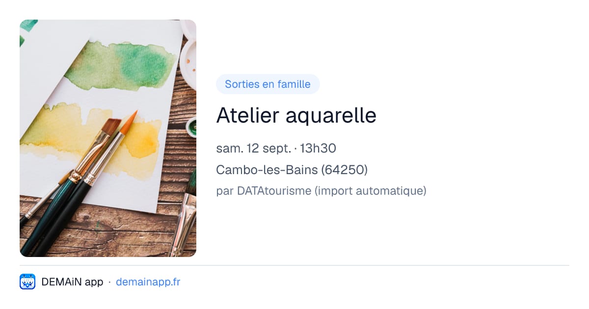 Atelier aquarelle — Cambo-les-Bains