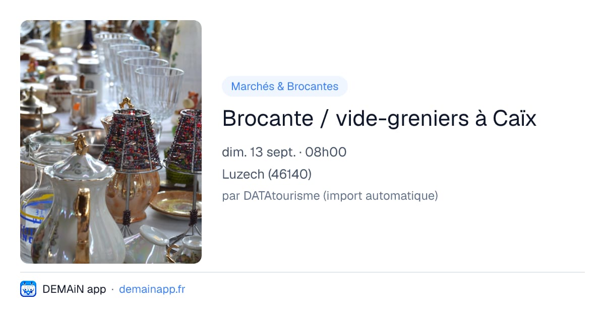 Brocante / vide-greniers à Caïx — Luzech