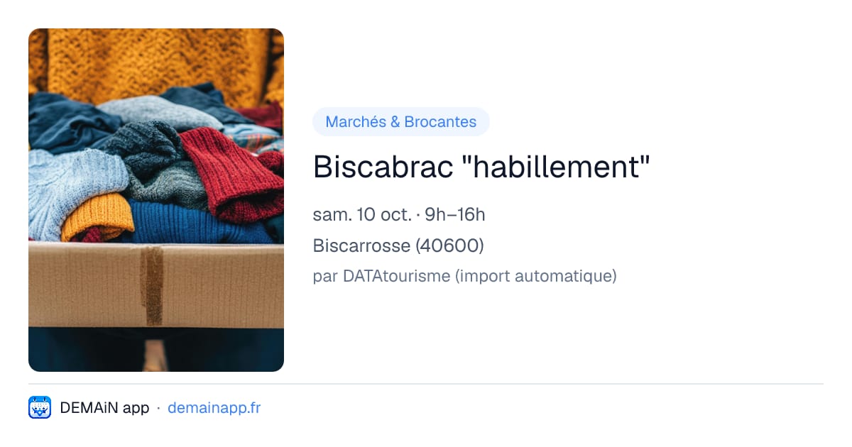 Biscabrac "habillement" — Biscarrosse
