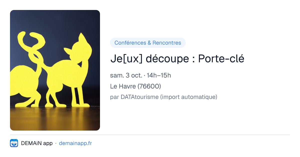 Je[ux] découpe : Porte-clé — Le Havre