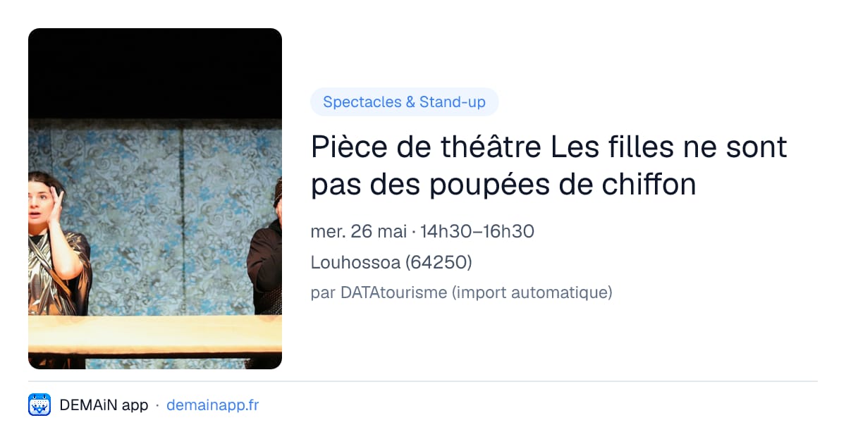 Pièce de théâtre Les filles ne sont pas des poupées de chiffon — Louhossoa