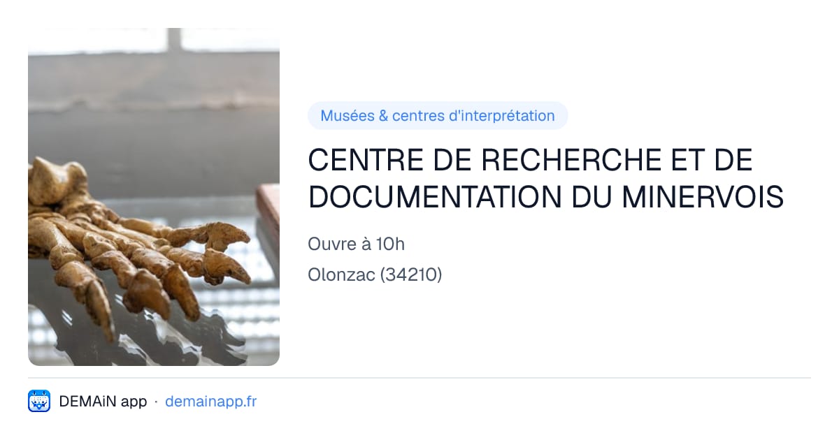 CENTRE DE RECHERCHE ET DE DOCUMENTATION DU MINERVOIS — Olonzac