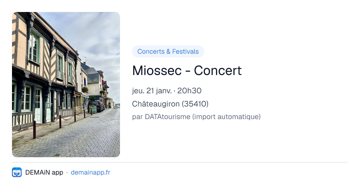 Miossec - Concert — Châteaugiron