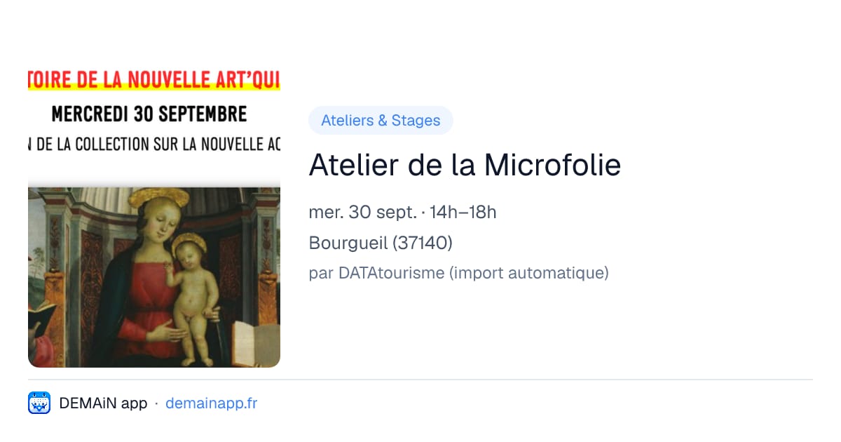 Atelier de la Microfolie — Bourgueil