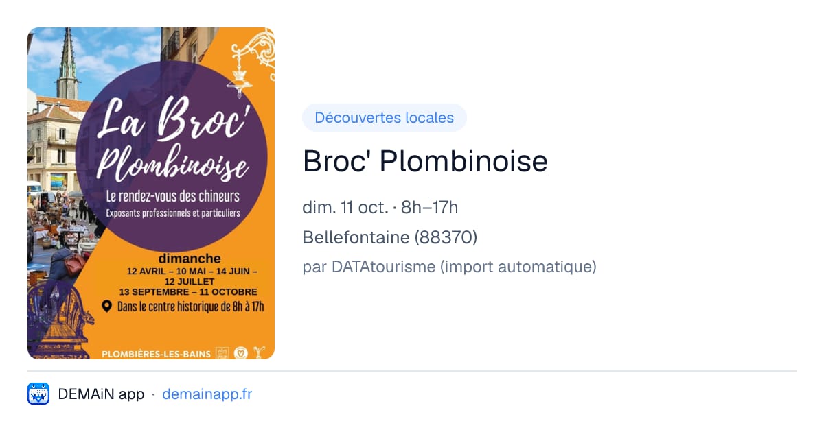 Broc' Plombinoise — Bellefontaine