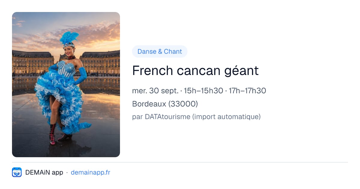 French cancan géant — Bordeaux