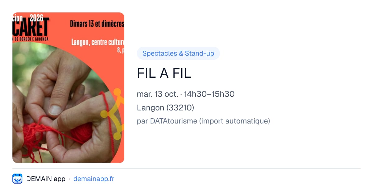 FIL A FIL — Langon
