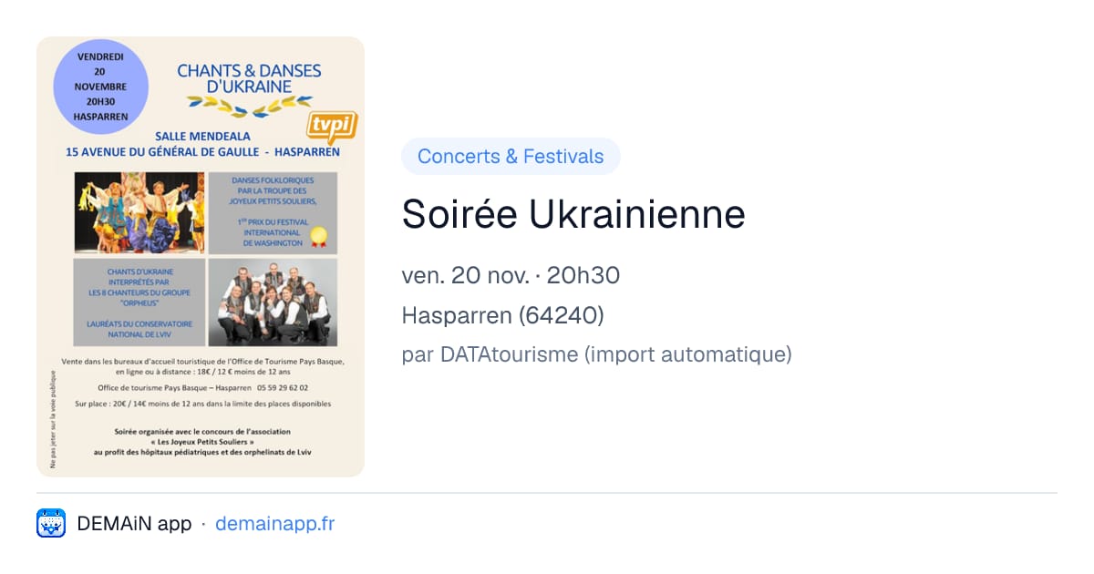 Soirée Ukrainienne — Hasparren