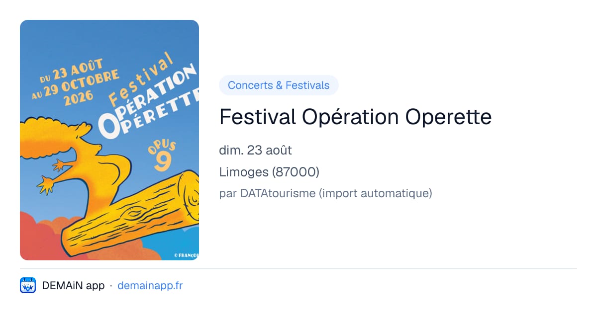 Festival Opération Operette — Limoges