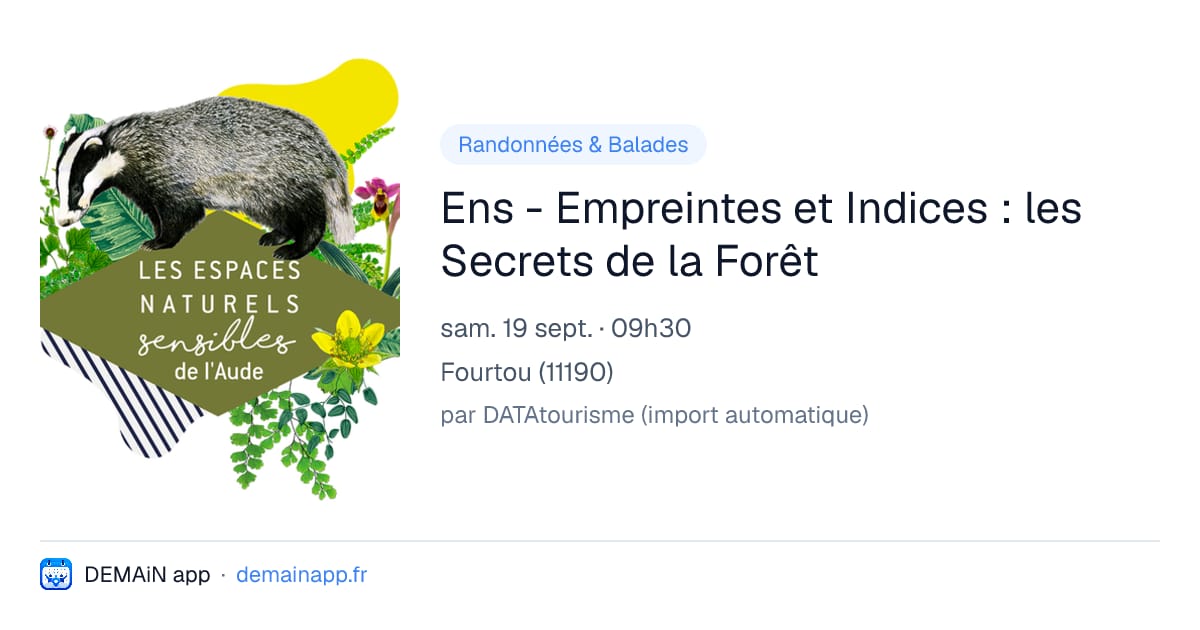 Ens - Empreintes et Indices : les Secrets de la Forêt — Fourtou
