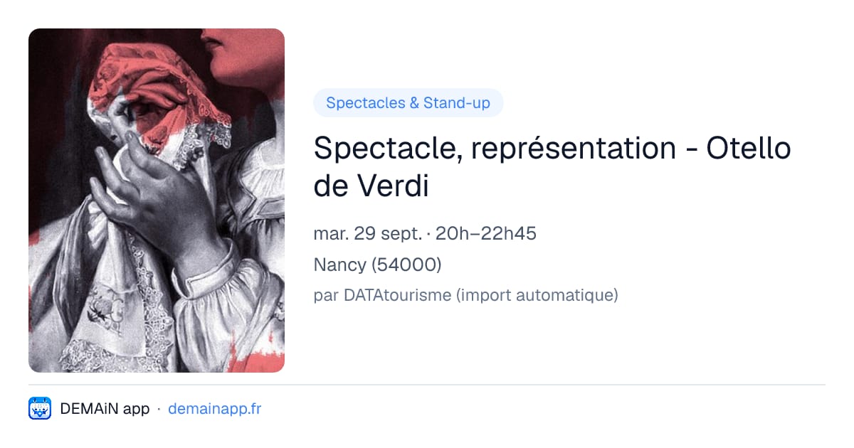 Spectacle, représentation - Otello de Verdi — Nancy