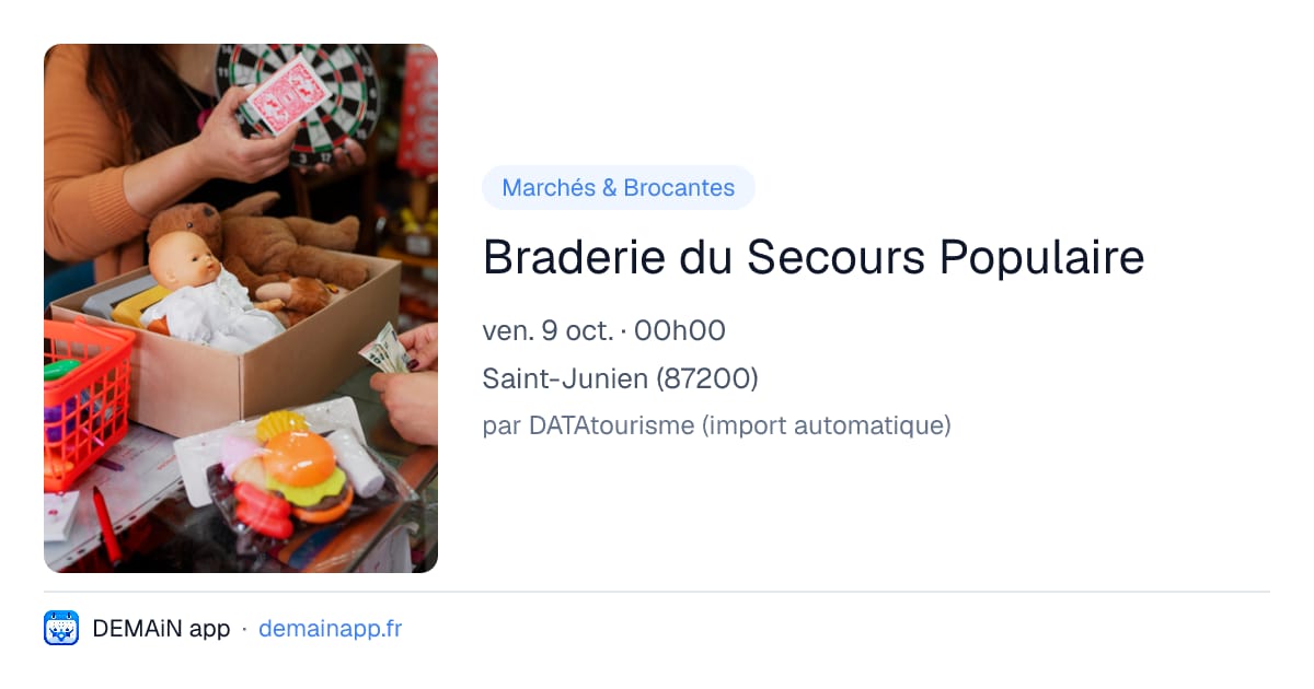Braderie du Secours Populaire — Saint-Junien