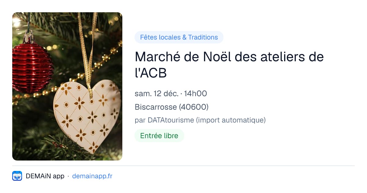 Marché de Noël des ateliers de l'ACB — Biscarrosse