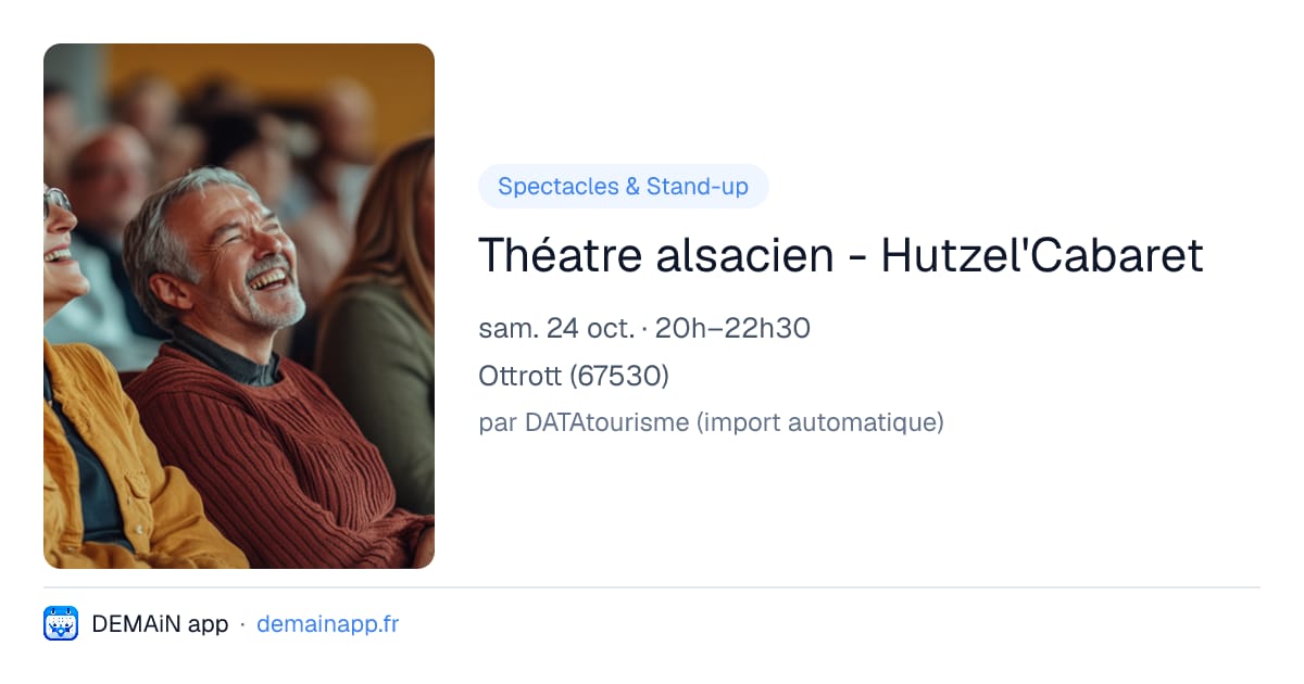 Théatre alsacien - Hutzel'Cabaret — Ottrott