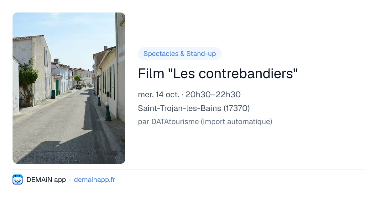 Film "Les contrebandiers" — Saint-Trojan-les-Bains