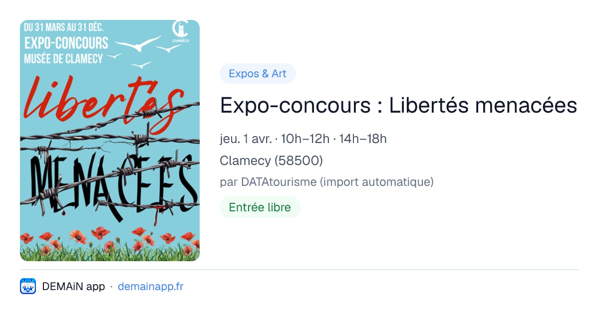 Expo-concours : Libertés menacées — Clamecy