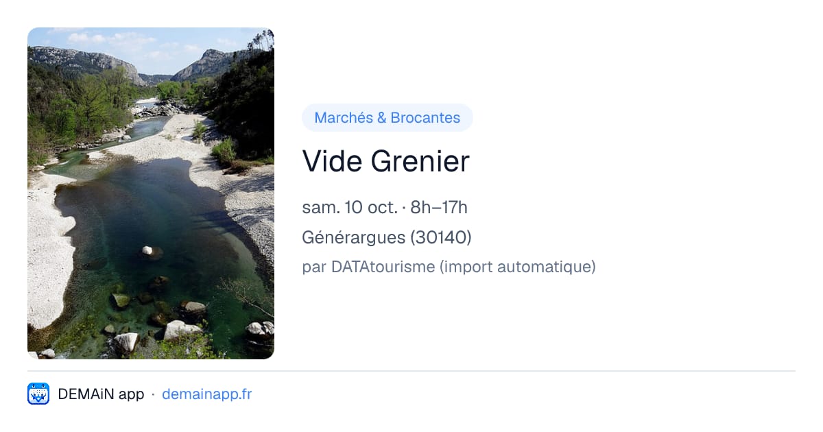 Vide Grenier — Générargues