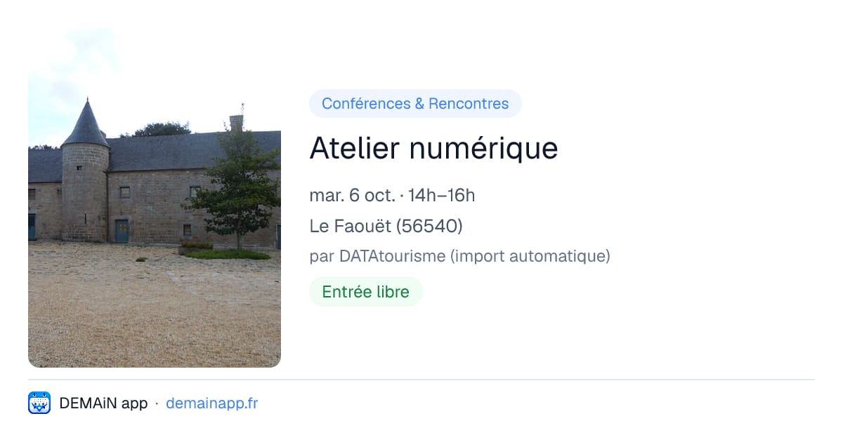 Atelier numérique — Le Faouët