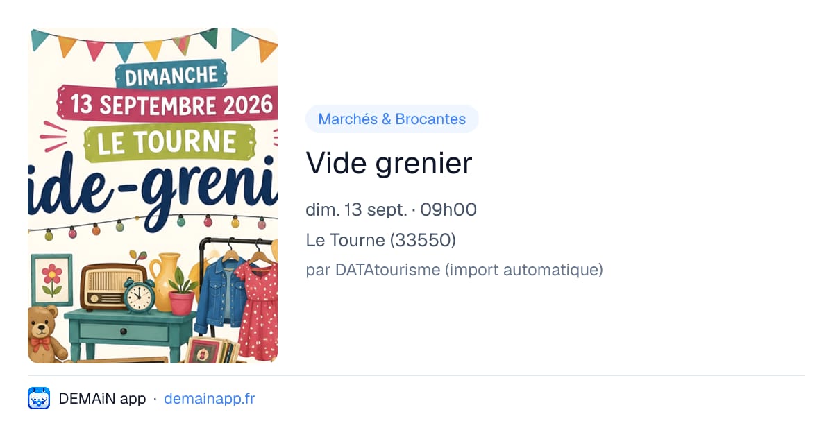 Vide grenier — Le Tourne