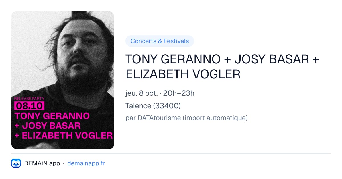 TONY GERANNO + JOSY BASAR + ELIZABETH VOGLER — Talence