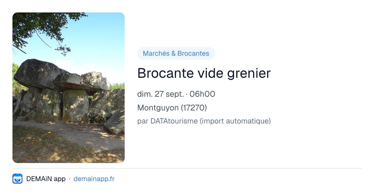 Brocante vide grenier — Montguyon